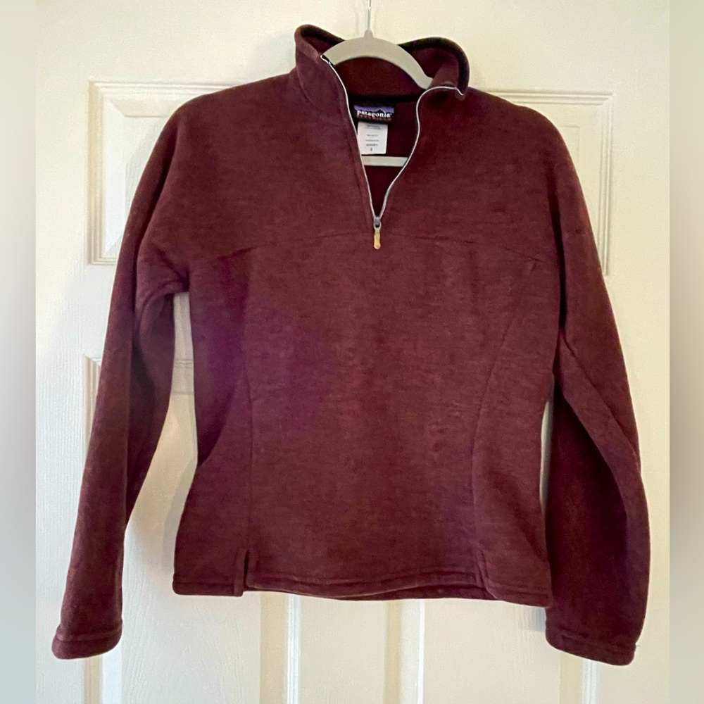 Patagonia Synchilla 1/4 Zip Sz Small Brown